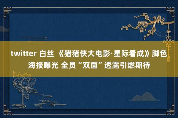 twitter 白丝 《猪猪侠大电影·星际看成》脚色海报曝光 全员“双面”透露引燃期待